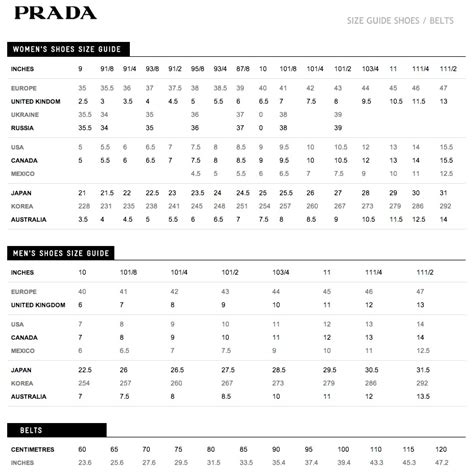 prada mens sizing chart|prada dress size chart.